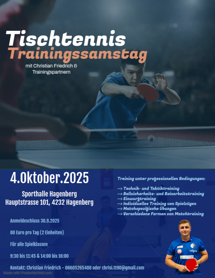 Training mit Christian Friedrich in Hagenberg