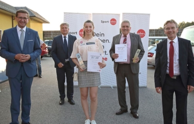 Landessportehrenzeichen für Promberger und Mischek