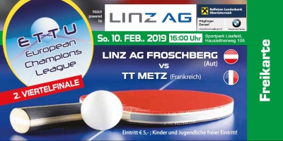 CL-Viertelfinale Linz vs. Metz (F)